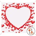 Belle Vous Herz zum Ausschneiden Hochzeit Deko - L2 x B1,8m - Rotes Hochzeitsherz zum Ausschneiden Hochzeitsgeschenke für Brautpaar mit 2 Paar Sch... - Rot