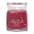 Yankee Candle Signature Duftkerze | Black Cherry Medium Jar Candle with Double Wicks | Soy Wax Blend Long Burning Candle | Perfect Gifts for Women