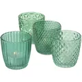 Boltze Windlicht Set Marilu 4-teilig Petrol Deko-gläser Teelichter 8 Cm