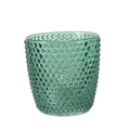 Boltze Windlicht Set Marilu 4-teilig (petrol, Deko-Gläser für Kerzen / Teelichter, Kerzenständer ø 8 cm, verschiedene Muster, Form rund, Teelichthalter) 1020524