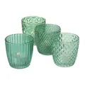 Boltze Windlicht Set Marilu 4-teilig petrol Deko-Gläser Teelichter Ã¸ 8 cm