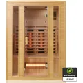 Tronitechnik® Infrarotkabine Infrarotsauna MANILA 140cm x 100cm inkl. 7 Vollspektrumstrahler, Farblicht, Hemlockholz