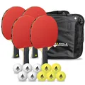 JOOLA Tischtennis Quattro Set, Tischtennisset Tischtennisschläger TT Schläger
