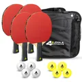 JOOLA Quattro Set mit 3 Schlägern und 10 Bällen