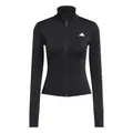 adidas Damen Workout Essentials Zip Through Sweatshirt, Black, XXL