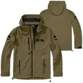 BWuM Outdoorjacke BWuM Tactical Softshell Jacke + Patch & Flaggen grün M