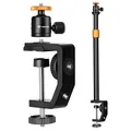 TARION C Supporto a morsetto Supporto da scrivania per fotocamera Con Testa a sfera e asta di prolunga regolabile da 33-60 cm per Vlogging Live Stream Photo Studio Light Photography Filming(TR-CS)