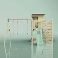 Spielturm Björn Aus Holz In Grünkinderschaukel - Polarplay