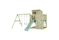 OutdoorToys Spielturm Björn, aus Holz in Mintgrün mit Kinderschaukel & Rutsche, Kletterwand