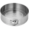 Springform Edelstahl Backform Kuchenform unbeschichtet PFAS-frei 25 cm - Silber