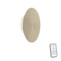LED Wandleuchte Akku rund 18cm Messing USB Timerfunktion dimmbar Akkuleuchte