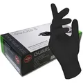 GUARD 5 Einweghandschuhe 100er - Box schwarze Hygiene- Koch- und Küchenhandschuhe (Art.118320) Lebensmittelecht, Puder- und Latexfrei schwarz M