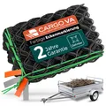 CargoVA® Intelligentes Anhängernetz dehnbar 1x2 bis 2x3 M  elastisches Hänger...