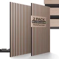 AREBOS Akustikpaneele 120x60cm Lamellenwand Holzoptik Wandpaneel Schallschutz