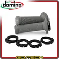 Handgriffe Domino D100 Verschluss On Motorrad Cross Enduro 4T Grau Off Road