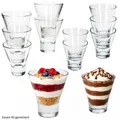 YPSI 12x Dessertgläser Glas 150ml & 170ml konisch stapelbar Dessert Snacks Shots