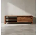 KADIMA DESIGN Lowboard Lowboard BOHA Massivholz Kommode 140 cm TV-Board Fernsehschrank Media, Ablage-Fächer Landhaus-Stil Unterschrank 40 cm TV-Möbel