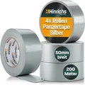 Hinrichs 4 Rollen Panzerband 50 Meter Silber