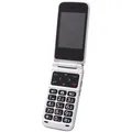 Vitus 4G Klappbare Senioren Mobiltelefon mit Großtasten schwarz - Silber