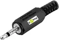 100x Klinke Klinkenstecker 3,5mm zu.Löten 2polig  Stecker Neu & OVP von goobay ®