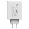 Canyon Adapter charger CU100ACC GaN 100W 3xPD 1xQC EU White (100 W, 4 Ports) (CNS-CUW100ACC)