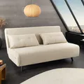 riess-ambiente Retro Schlafsessel SMART MULTIFUNCTION 140cm beige Cord Bettfunktion inkl. Kissen Lesesessel Relaxsessel