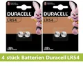 4 x Original Duracell Batterie Lithium Knopfzelle G10 189 LR1130 V10GA LR54