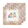 40 Stück servietten geburtstag,33x33cm tischdeko geburtstag servietten bunt Konfetti, servietten kindergeburtstag für Junge Mädchen Geburtstag Party Deko