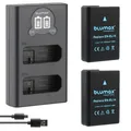 2x Akku + LCD Lader für Nikon EN-EL14 D3300  D5300 D5500 D5600  P7800 1050 mAh
