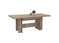Carryhome Esstisch, Eiche, Holzwerkstoff, rechteckig, Wange, 90x76x160-320 cm, ausziehbar, Esszimmer, Tische, Esstische, Esstische ausziehbar
