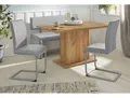 Sitzbank OTTO HOME Charissa , grau (hellgrau (capulet 4003), hellgrau (capulet 4003)), B:160cm H:90cm T:53cm, Holzwerkstoff, Massivholz, Sitzbänke, Essbank Sitzbank Polsterbank, mit Lehne, Breite 140, 160 oder 180 cm