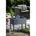 Heissner Rattan Terrassenteich, Schwarz, Einheitsgröße
