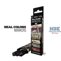 AK Interactive S.L. AK-RCM107 REAL COLORS MARKERS SET: German Tank Interiors