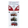 BRISA VW Collection - Volkswagen Kühlschrank-Büro-Pinnwand-Magnete mit T1 Bulli Bus Motiven (3er Set/Camper/Bunt)