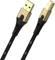 Oehlbach USB-Kabel USB 2.0 USB-A Stecker, USB-B Stecker 0.50m Schwarz/Gold D1C9540