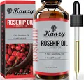 Kanzy Hagebuttenöl Kaltgepresst 100% Rein 120ml Rosehip Oil Wildrosenöl für Haut Haare Nägel Gesichtsöl Körperöl Vegan Hexanfreies Hagebuttenkernöl Anti-Aging Anti-Falten Natürlich