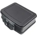 Hmf - 250452 Feuerfeste Wasserdichte Dokumentenbox, Dokumentenkassette, Geldkassette Din A4, Schwarz
