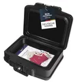 HMF 250452 Feuerfeste Wasserdichte Dokumentenbox | DIN A4 | 44,5 x 16,5 x 33 cm | schwarz