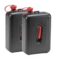 hünersdorff 2x 2 Liter Benzin- und Diesel-Kanister schwarz (2er Set) Motorrad-Benzinkanister 2L