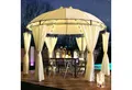 Swing&Harmonie Pavillon LED - Pavillon Ø 350cm Lavo Garten Pavillion Rund, Solar Pavilion Gartenzelt Designer Pavilon