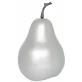 Deko-Birne in Silber matt aus robustem Fiberglas, Größe XS - E2213-S1-SI