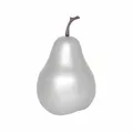 Deko Birne XS Silber Dekofrucht Dekoobst Dekoration Gartendeko Deko Fiberglas