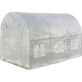 Folie für Foliengewächshaus Tomatengewächshaus 300x200x200 cm Gewächshaus - Weiß/Transparent
