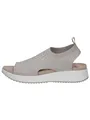 CAPRICE Damen Sandalen flach weiches Fußbett Bequem, Grau (Lt Grey Knit), 40 EU