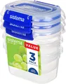 sistema Aufbewahrungsbox Sistema 400ml Rectangle Klip It+, 3er Pack