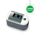 Medisana PM 100 Pulsoximeter, Fingeroximeter zur Messung der Sauerstoffsättigung im Blut, Pulsmesser mit OLED-Display und One-Touch Bedienung