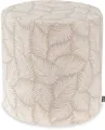 H.O.C.K. Sitzhocker H.O.C.K. Nelly Hocker rund Pouf ø45x45cm Blätter col. 0 weiß, Hocker, Barhocker & Sitzhocker, Schminktischhocker, Wohnzimmer Hocker