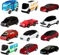 Matchbox HGW60 - MBX Elektro Autos 12er-Pack, Elektroautos und -Trucks aus Metall, kunststofffreie Verpackung, Spielzeug für Kinder ab 3 Jahren