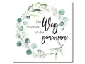 Interluxe Metallschild 20x20cm - Der schönste Weg ist der gemeinsame  Eukalyptus