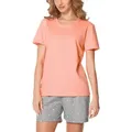 Merry Style Schlafanzug Damen Pyjama Zweiteiler Kurz aus Baumwolle Set MS10-177 bunt|grau S